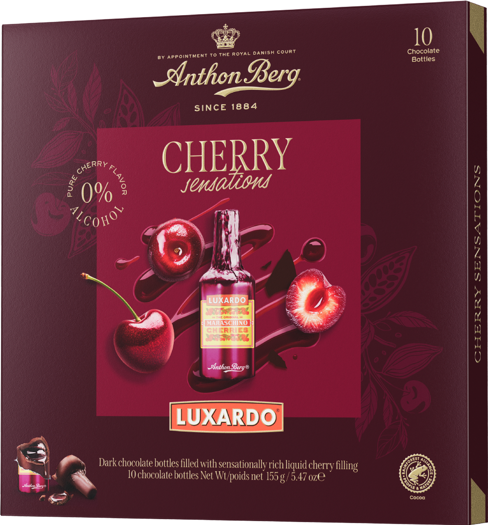 Buy Anthon Berg Liquor Filled Cherry Dark Chocolate Bottles online at whiskeyshipped.com and have it shipped to your door nationwide.