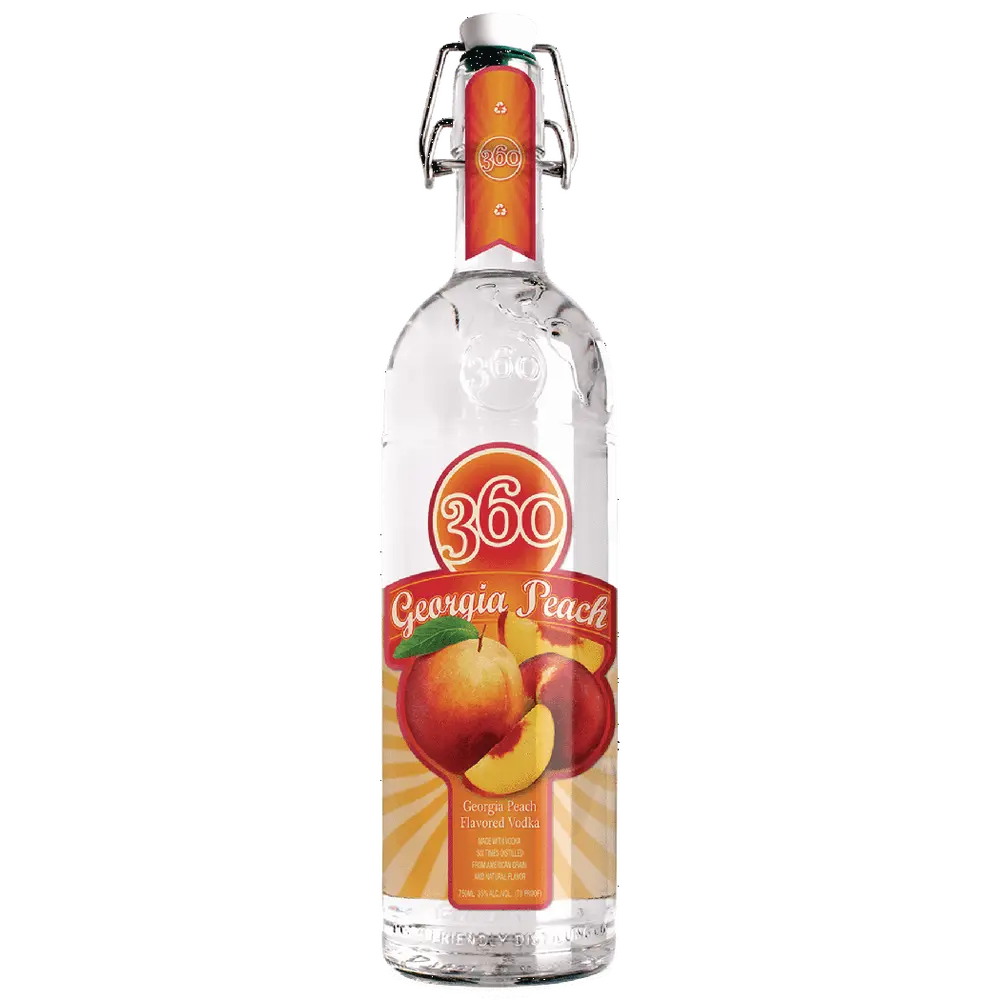Buy 360 Georgia Peach Vodka online at whiskeyshipped.com and have it shipped to your door nationwide.