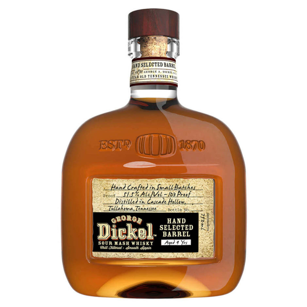 Buy George Dickel Hand Selected Barrel 9 Year Tennessee Whiskey online at whiskeyshipped.com and have it shipped to your door nationwide.