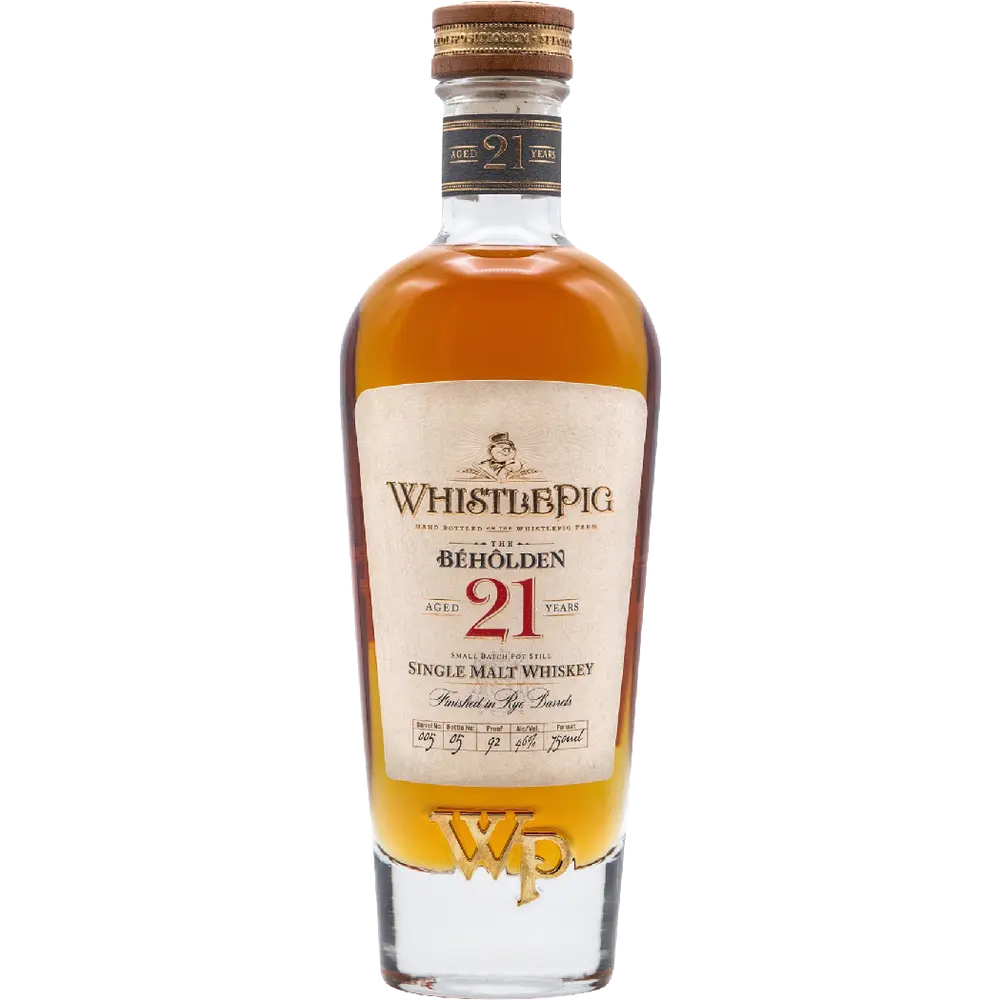 Buy Whistlepig Single Malt Rye Whisky The Beholden 21 Year Old online at whiskeyshipped.com and have it shipped to your door nationwide.