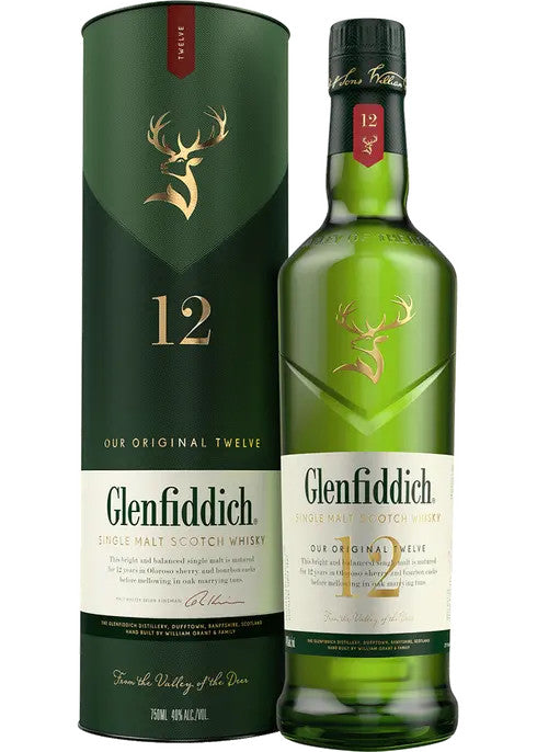 Buy Glenfiddich 12 Year Old Single Malt Scotch Whiskey online at whiskeyshipped.com and have it shipped to your door nationwide.