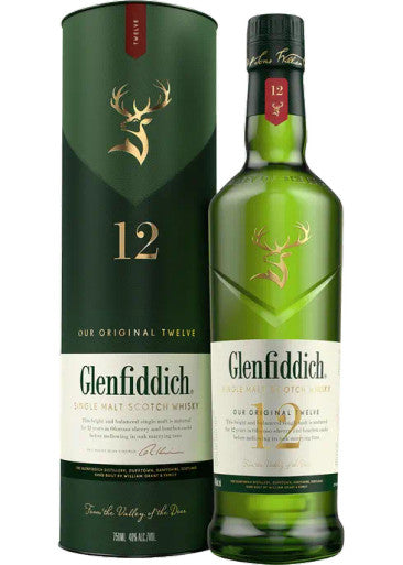 Glenfiddich 12 Year Old Single Malt Scotch Whiskey (750ml)