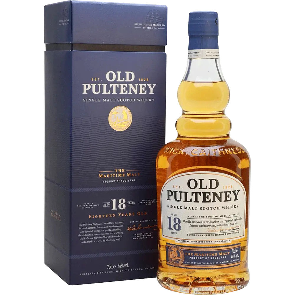 Buy Old Pulteney Single Malt Scotch 18 Year online at whiskeyshipped.com and have it shipped to your door nationwide.
