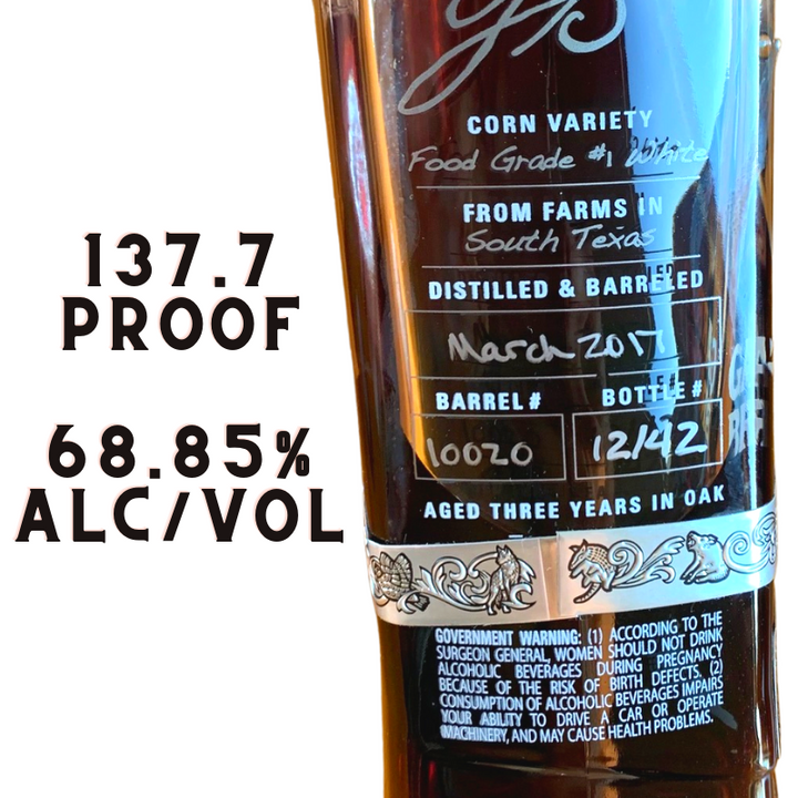  Whiskey Shipped Barrel Pick 137.7 Proof | 68.85% ALC/VOL
