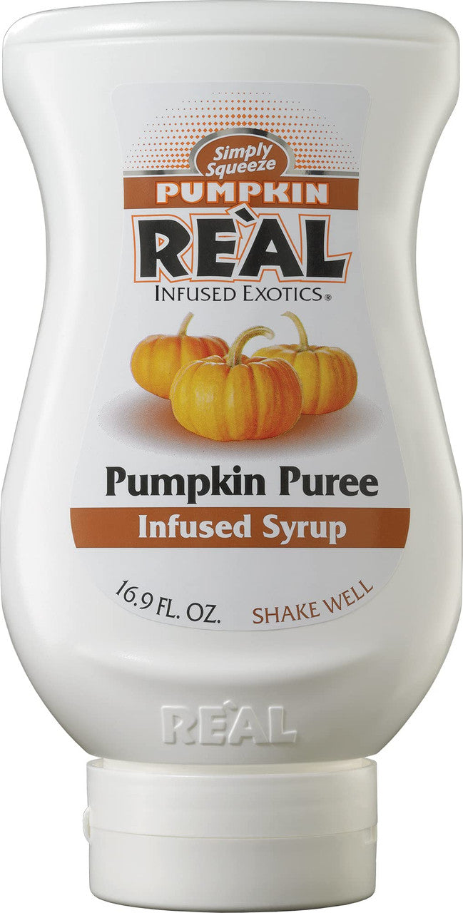 Buy Real Infused Exotics Pumpkin Puree Infused Syrup online at whiskeyshipped.com and have it shipped to your door nationwide.