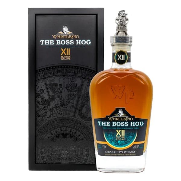 Buy Whistlepig The Boss Hog XII Feather & Flame Rye Whiskey online at whiskeyshipped.com and have it shipped to your door nationwide.