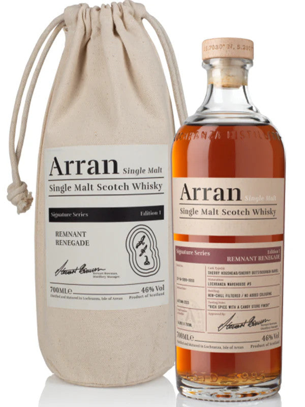 Buy The Arran Single Malt Scotch Whisky Signature Series Edition 1 Remnant Renegade online at whiskeyshipped.com and have it shipped to your door nationwide.