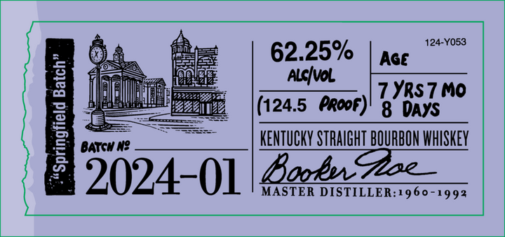 Buy Booker’s Bourbon 2024-01 “Springfield Batch” bourbon online at whiskeyshipped.com and have it shipped to your door nationwide.