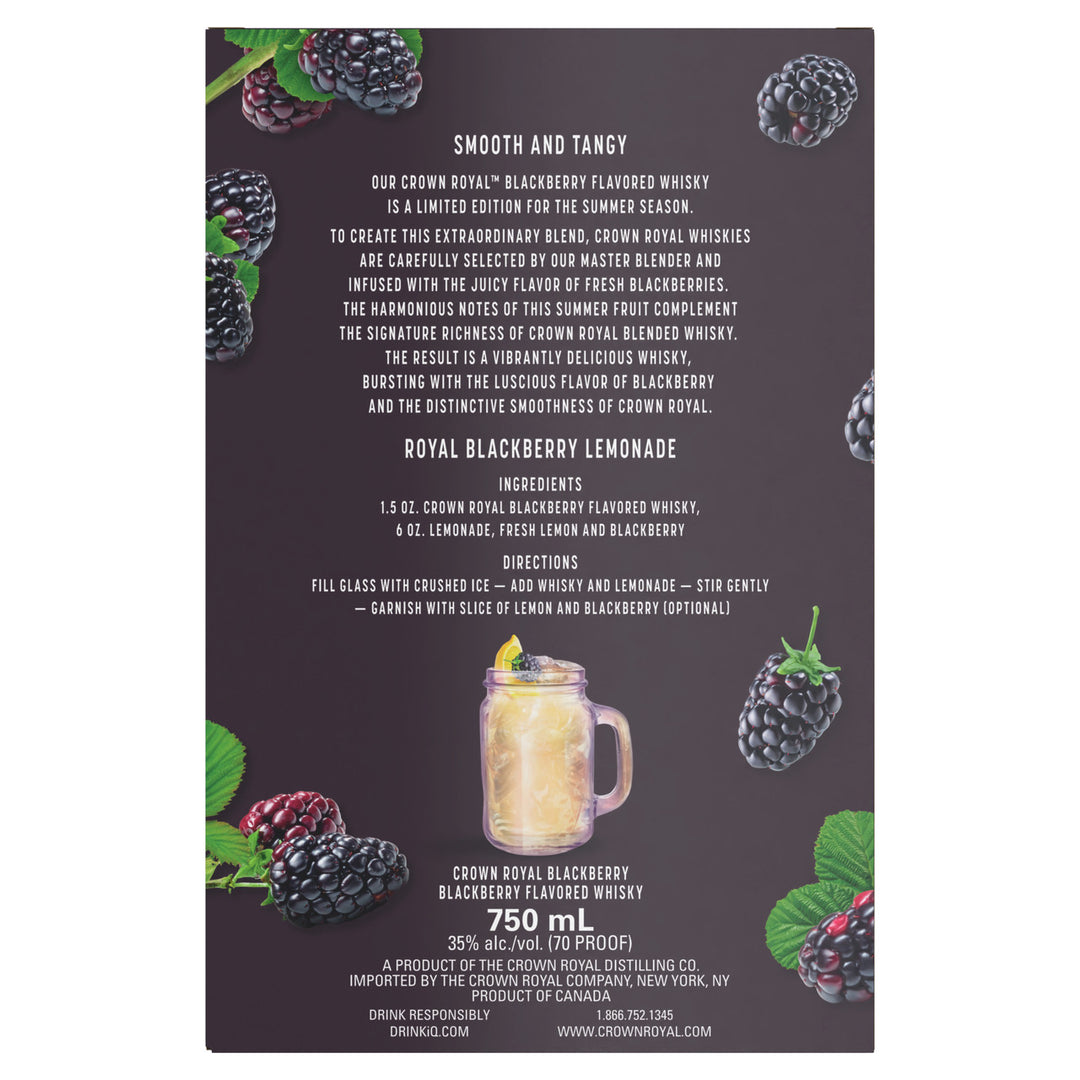 Buy Crown Royal Blackberry Canadian Whisky  online at whiskeyshipped.com and have it shipped to your door nationwide.