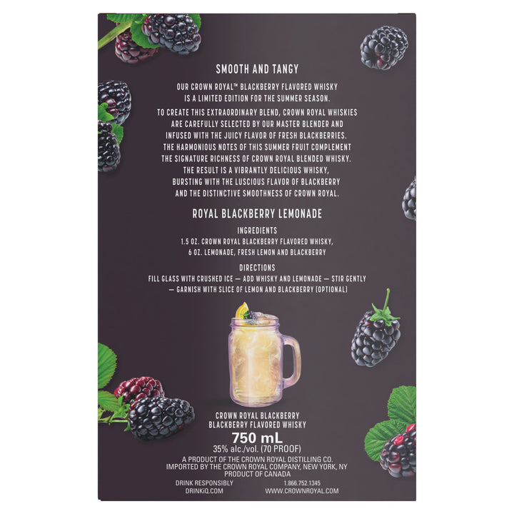 Buy Crown Royal Blackberry Canadian Whisky  online at whiskeyshipped.com and have it shipped to your door nationwide.