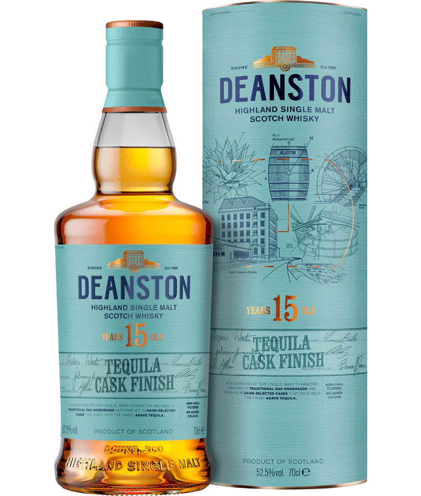 Buy Deanston Single Malt Scotch Tequila Cask Finish 15 Year online at whiskeyshipped.com and have it shipped to your door nationwide.