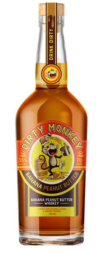 Buy Dirty Monkey Banana Peanut Butter Whiskey online at whiskeyshipped.com and have it shipped to your door nationwide.