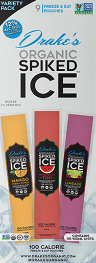 Drake's Organic Spiked Ice Pops (9 Pack 100ml)