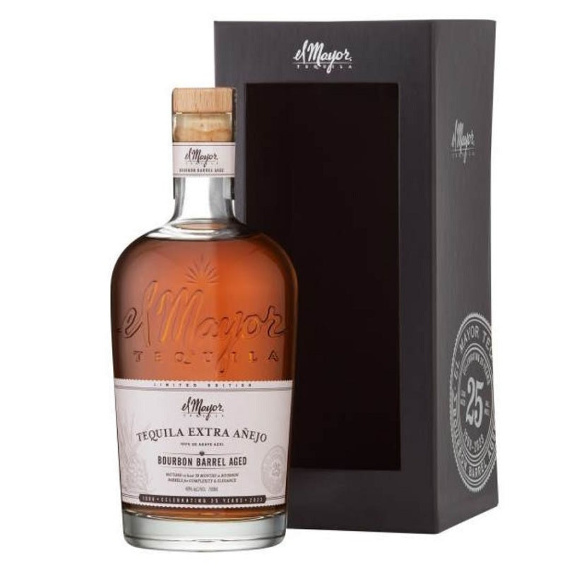 Buy El Mayor Extra Anejo 25th Anniversary Tequila online at whiskeyshipped.com and have it shipped to your door nationwide.