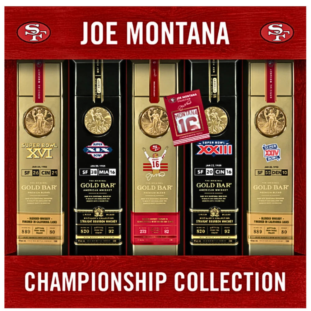 Buy Gold Bar Joe Montana Championship Collection Set online at whiskeyshipped.com and have it shipped to your door nationwide.