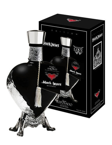 Grand Love Reposado Tequila Black Glass Bottle - Metal Base (750ml)