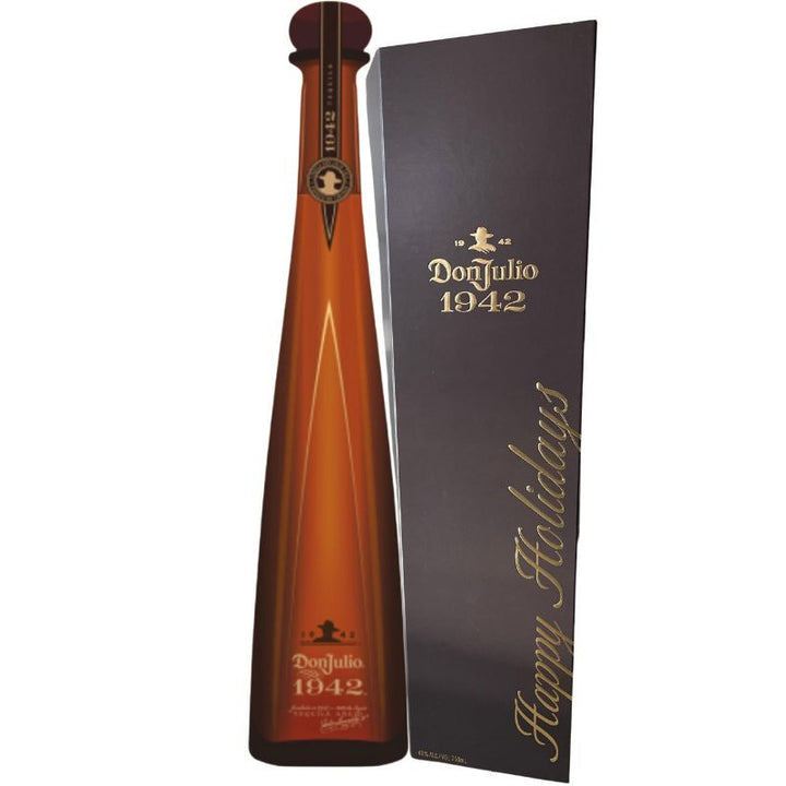 Don Julio 1942 "Happy Holidays" Special Edition Gift Box Sleeve. This premium añejo tequila comes perfect for gifting. Beautiful festive limited Happy Holidays box. 