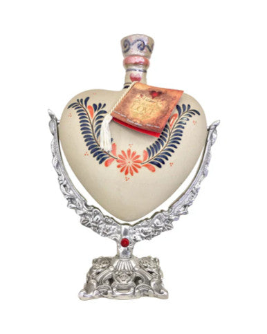 Grand Love Tequila Reposado Ceramic Hand Painted Heart - Swing Metal Base (1.75L)