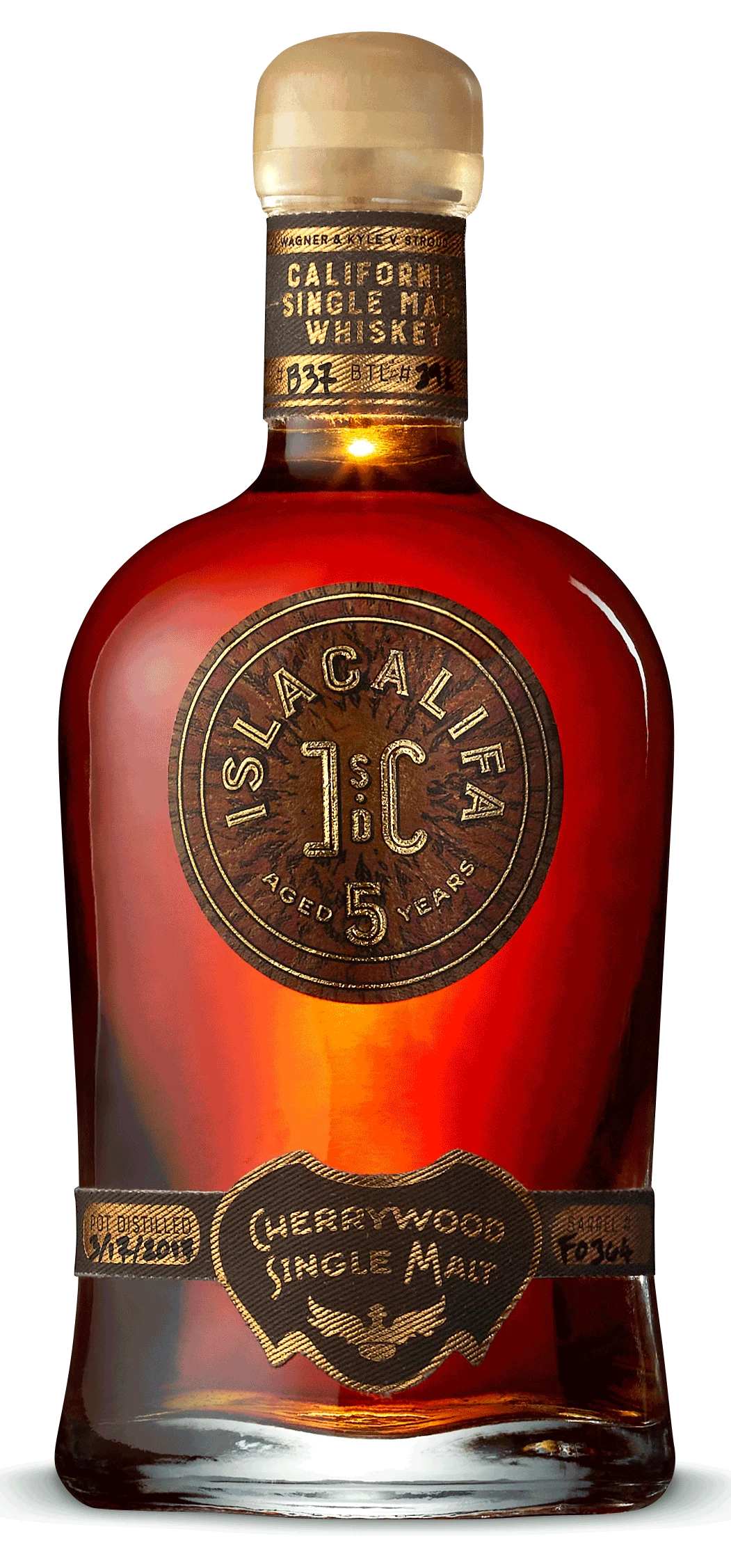Buy Islacalifa Cherrywood Single Malt Aged 5 Years California Whiskey online at whiskeyshipped.com and have it shipped to your door nationwide.
