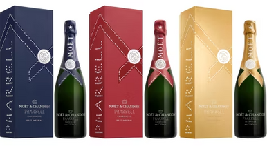 Moet & Chandon Brut Imperial Pharrell Champagne Bundle (3x750ml)