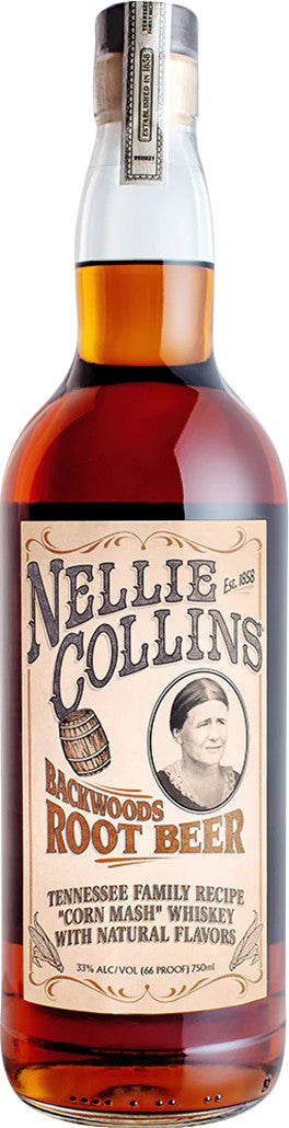 Buy NELLIE COLLINS BACKWOODS ROOT BEER WHISKEY online at whiskeyshipped.com. Crafted with 100% GMO Free Corn, 100% Gluten Free, 100% Natural Root Beer Flavors