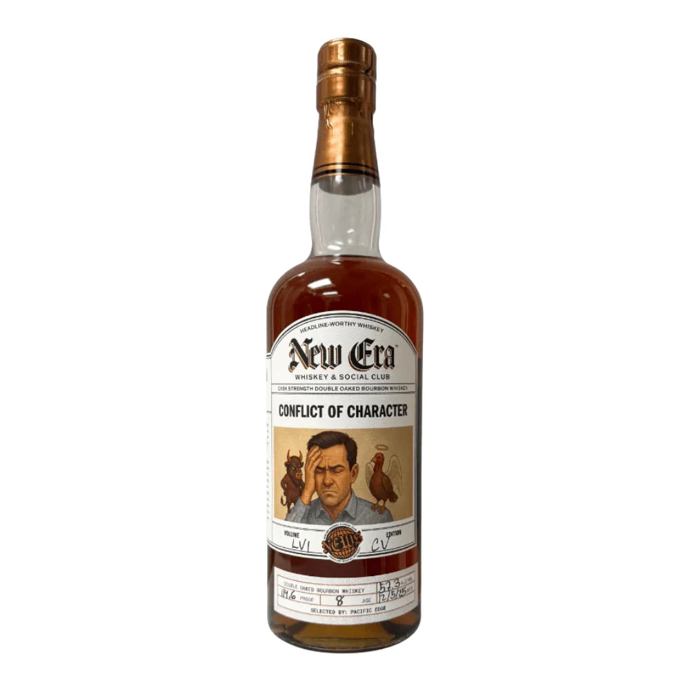 Buy New Era Cask Strength Double Oaked Bourbon Whiskey Conflict of Character online at whiskeyshipped.com and have it shipped to your door nationwide.