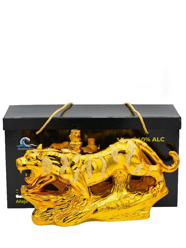 Buy Oceano Azul Tiger Tequila Anejo online at whiskeyshipped.com and have it shipped to your door nationwide.