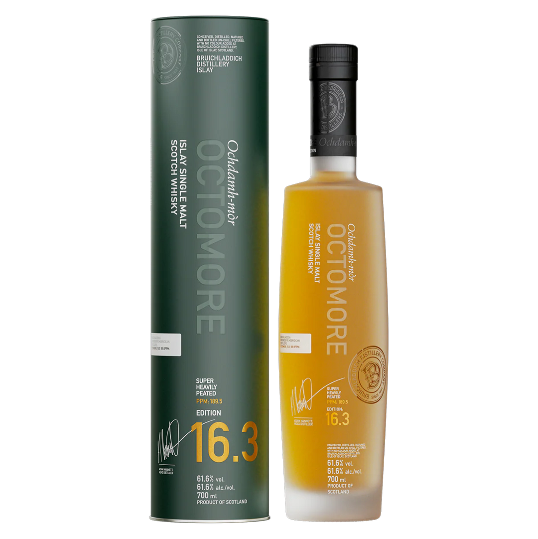 Buy Bruichladdich Octomore Single Malt Scotch Whisky Edition 16.3 Super Heavily Peated online at whiskeyshipped.com and have it shipped to your door nationwide.
