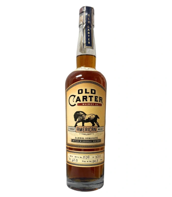 Buy Old Carter Straight American Whiskey Barrel Strength Batch #14 online at whiskeyshipped.com and have it shipped to your door nationwide.
