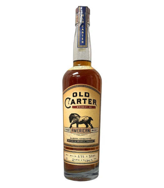 Buy Old Carter Straight American Whiskey Barrel Strength Batch #15 online at whiskeyshipped.com and have it shipped to your door nationwide.
