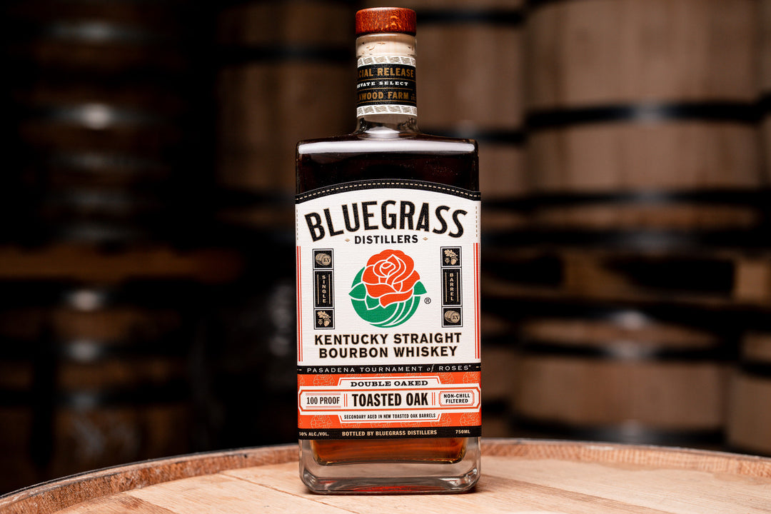 Buy Bluegrass Toasted Oak Double Oaked Red Rose Edition Bourbon Whiskey online at whiskeyshipped.com and have it shipped to your door nationwide.