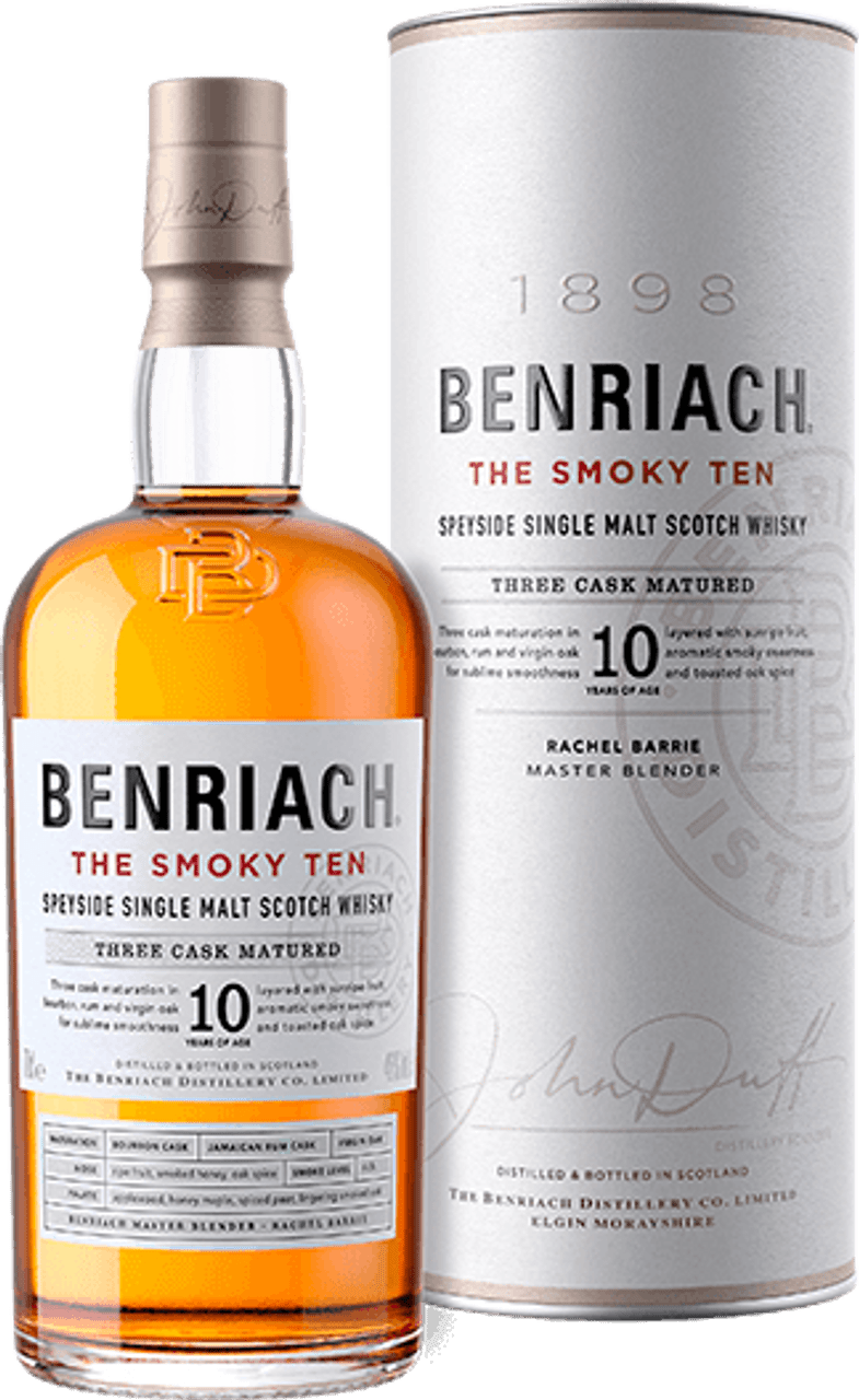 Buy BenRiach The Smoky 10 Year Old Single Malt Scotch Whiskey online at whiskeyshipped.com and have it shipped to your door nationwide.