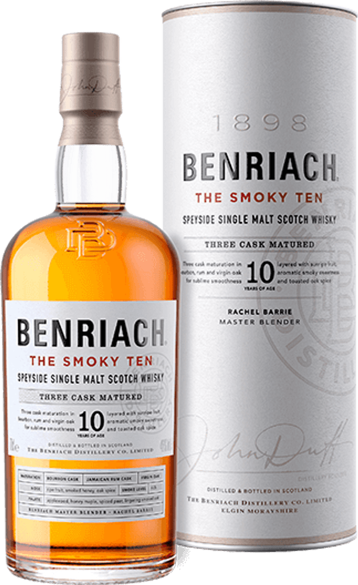 Buy BenRiach The Smoky 10 Year Old Single Malt Scotch Whiskey online at whiskeyshipped.com and have it shipped to your door nationwide.