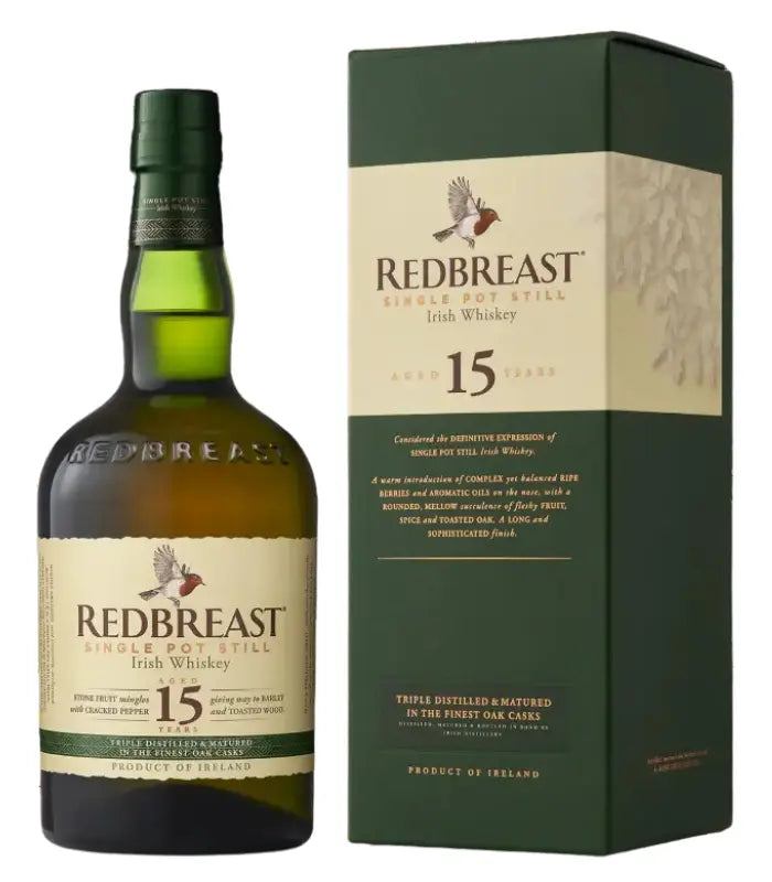 Buy Redbreast Single Pot Still Irish Whiskey 15 Year Old online at whiskeyshipped.com and have it shipped to your door nationwide.