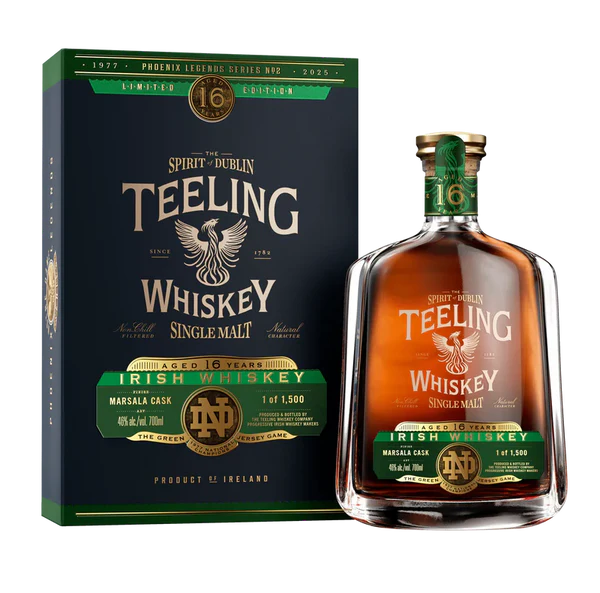 Buy Teeling Whiskey x Notre Dame Aged 16 Years Single Malt Irish Whiskey online at whiskeyshipped.com and have it shipped to your door nationwide.