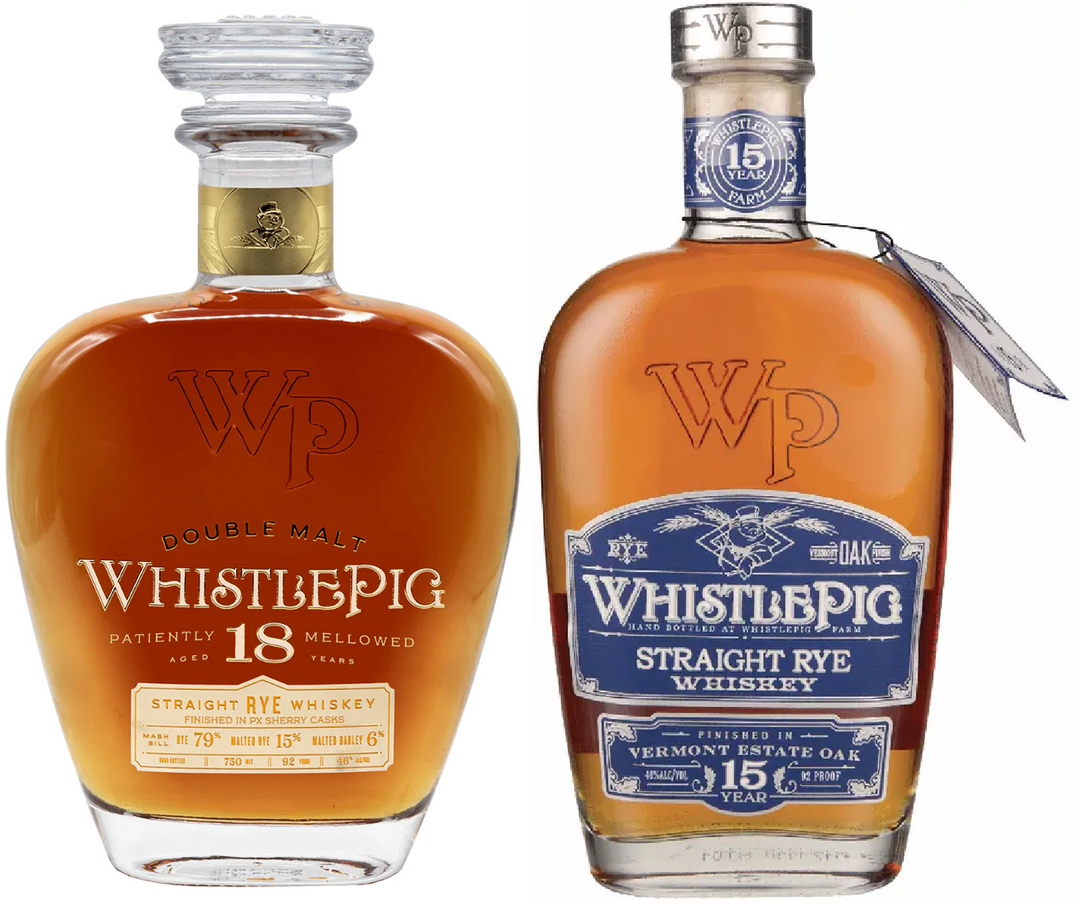Buy Whistlepig Rye 15 & 18 Year *2 Pack* Bundle online at whiskeyshipped.com and have it shipped to your door nationwide.