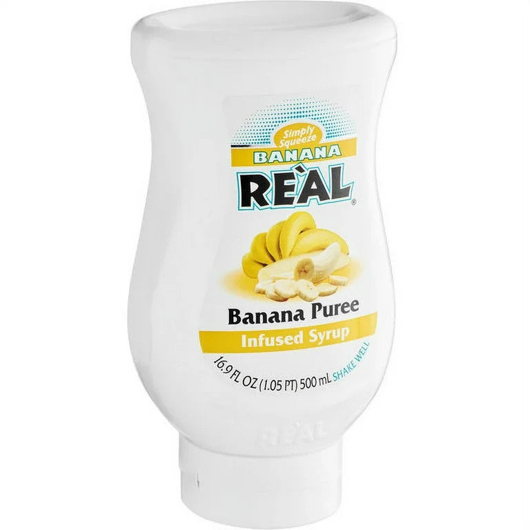 Buy Real Infused Exotics Banana Puree Infused Syrup online at whiskeyshipped.com and have it shipped to your door nationwide.