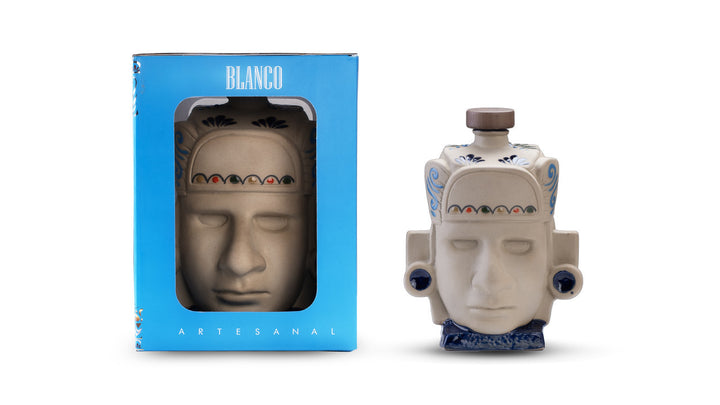 Buy Catocho Aztec Blanco Tequila Ceramic Hand Painted online at whiskeyshipped.com and have it shipped to your door nationwide.