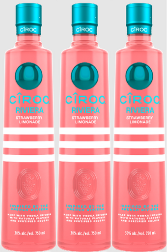 Ciroc Riviera Strawberry Limonade Vodka*3 PACK* (3x750ml)