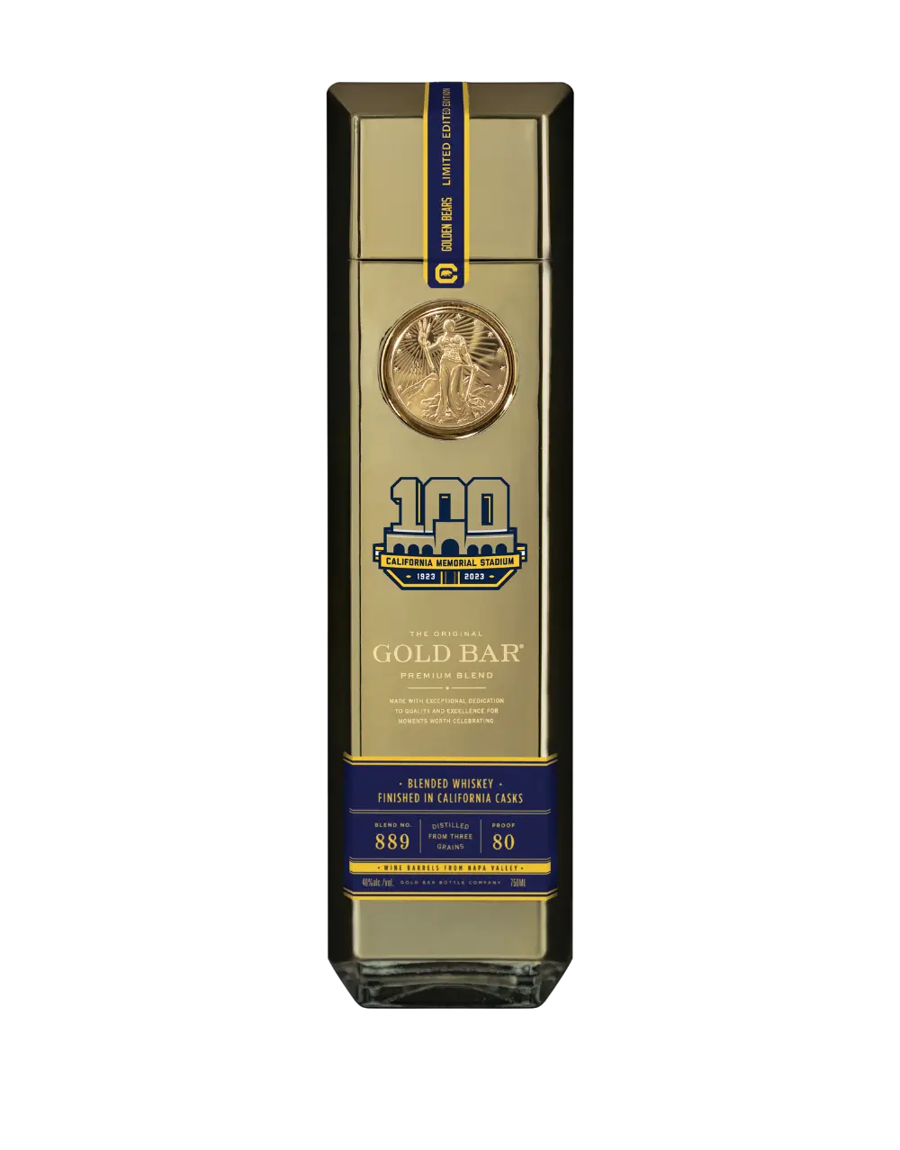 Buy Gold Bar Whiskey Cal Golden Bears Limited Edition online at whiskeyshipped.com and have it shipped to your door nationwide.