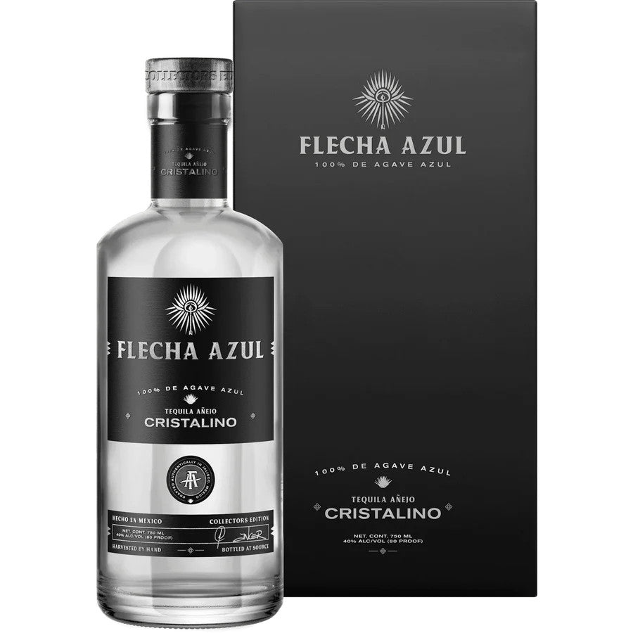 Buy Flecha Azul Tequila Añejo Cristalino Collector's Edition online at whiskeyshipped.com and have it shipped to your door nationwide.