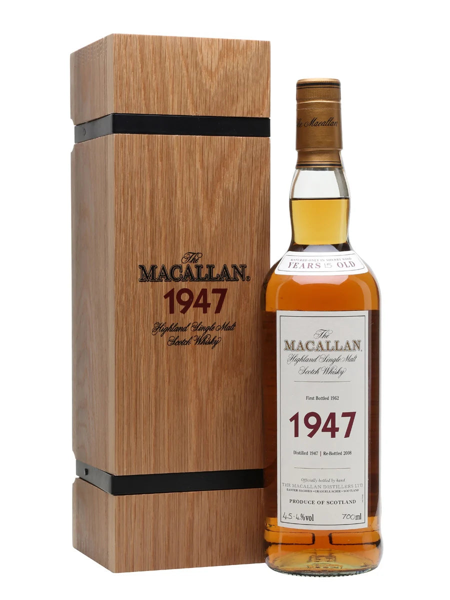 Buy The Macallan 1947 15 Year Single Malt Scotch Fine & Rare (First Bottled 1962) online at whiskeyshipped.com and have it shipped to your door nationwide.
