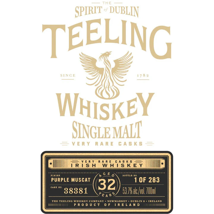 Buy Teeling Whiskey Single Malt Irish Whiskey Very Rare Casks Purple Muscat Aged 32 Year online at whiskeyshipped.com and have it shipped to your door nationwide.