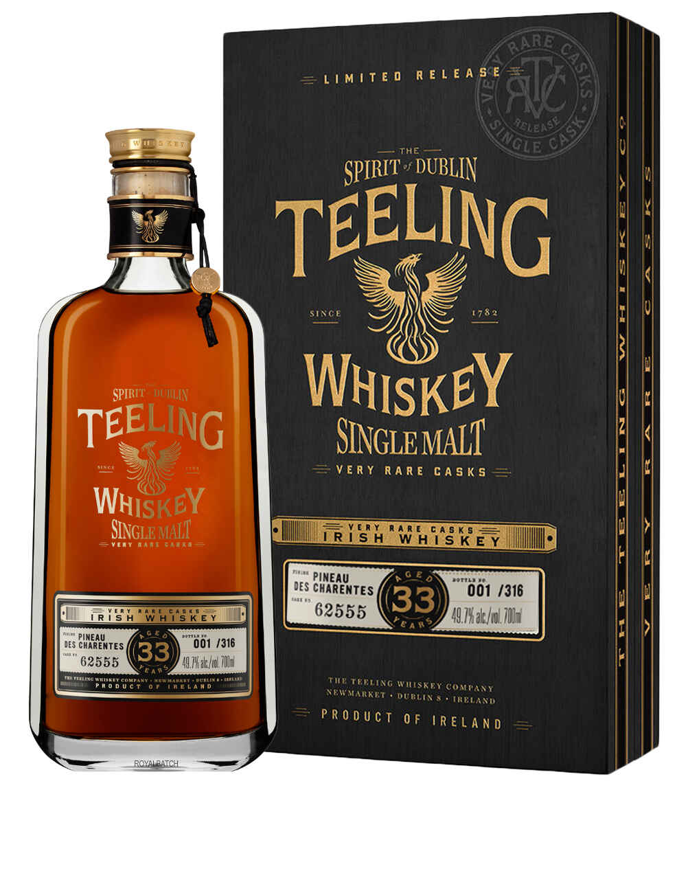 Buy Teeling Whiskey Single Malt Irish Whiskey Very Rare Casks Pineau Des Charentes Aged 33 Year online at whiskeyshipped.com and have it shipped to your door nationwide.