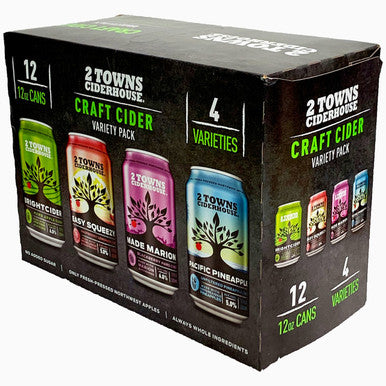 2 Towns Craft Cider Variety 12-Pack Can (12oz)