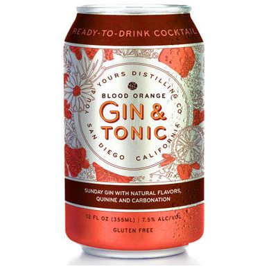 Blood Orange Gin & Tonic (4 Pack - 355ml)