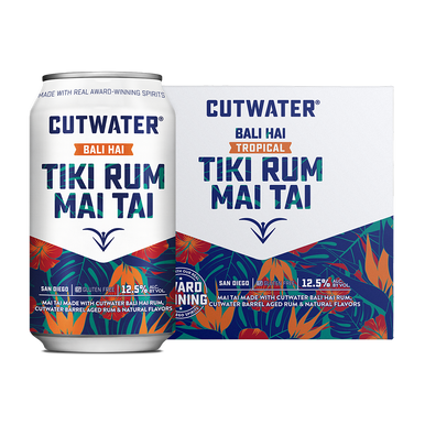 Cutwater Spirits Bali Hai Tiki Rum Mai Tai(4 Pack - 12 Ounce Cans)