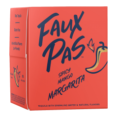 Buy Faux Pas Spicy Mango Margarita 4-Pack online at whiskeyshipped.com and have it shipped to your door nationwide.