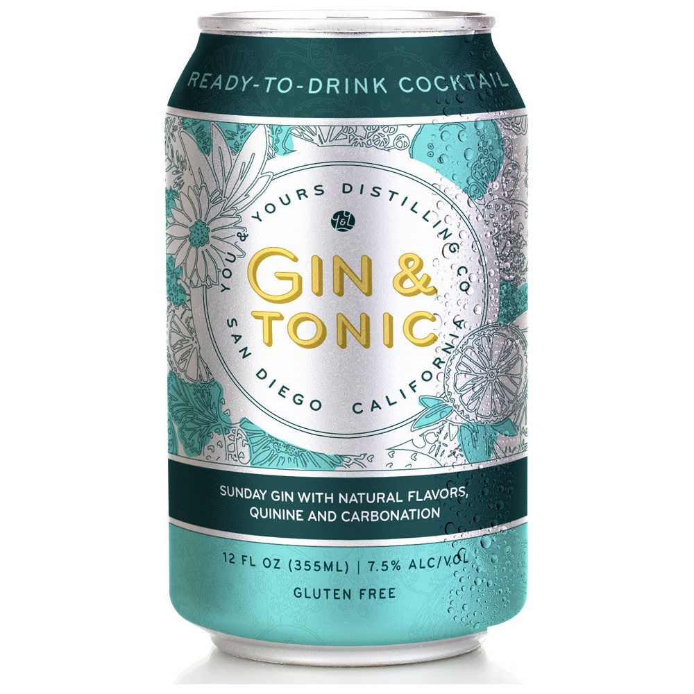 Gin & Tonic (4 Pack - 355ml). Crafted with lazy, cloud gazing in mind, this refreshingly bright Gin & Tonic is brimming with your favorite Southern California flavors. Our signature Sunday Gin with a subtle splash of tart tonic is the perfect pairing of the classic with the now. Made with Gin and natural flavor. Don’t mind if I do.