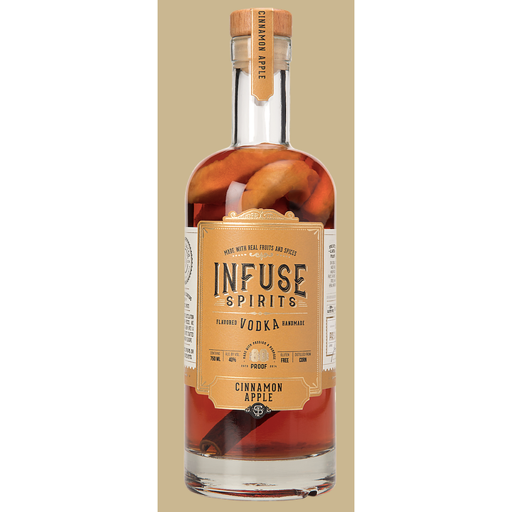 Buy The World's Best Cinnamon Spirit, Infuse Spirits Cinnamon Apple online at whiskeyshipped.com. Winner of  "Double Gold & Best-In-Show 'Flavored' Vodka 2014" San Francisco World Spirits Comp